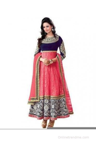 FabTexo Brasso Embroidered Semi-stitched Salwar Suit Dupatta Material